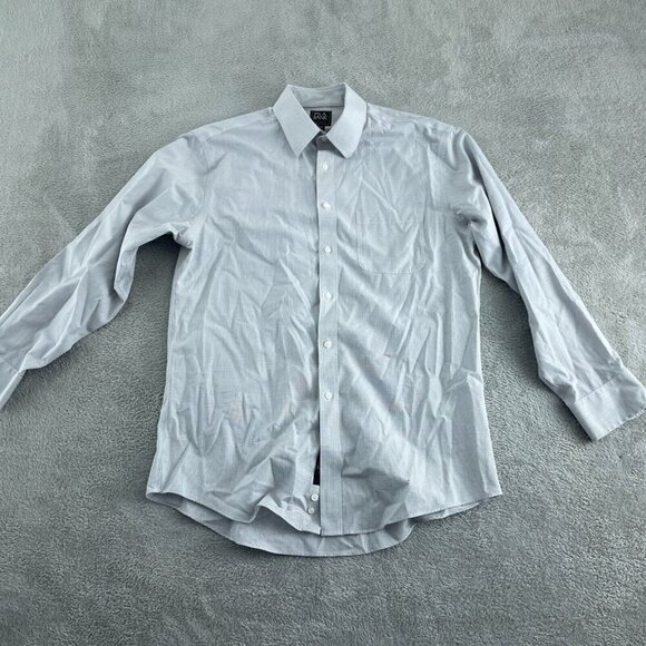 Jos. A. Bank Traveler Mens Slim Fit Dress Shirt 16 100% Cotton Gray 5288 - Picture 1 of 7